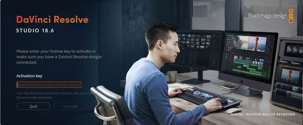 How to activate Blackmagic Design DaVinci Resolve Studio License