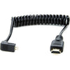 Atomos Right-Angle Micro to Full HDMI Coiled Cable (11.8 to 17.7") - Coremicro