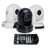 BirdDog Eyes P200 3x NDI PTZ Cameras Bundle with Controller (2xWhite, Black) - Coremicro