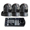 BirdDog P240 40X Full NDI PTZ 3-Camera Bundle (Black) - Coremicro