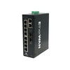 EtherWAN Hardened Unmanaged 8-Port Gigabit PoE and 2-Port Gigabit RJ45/SFP Combo Ethernet Switch - Coremicro